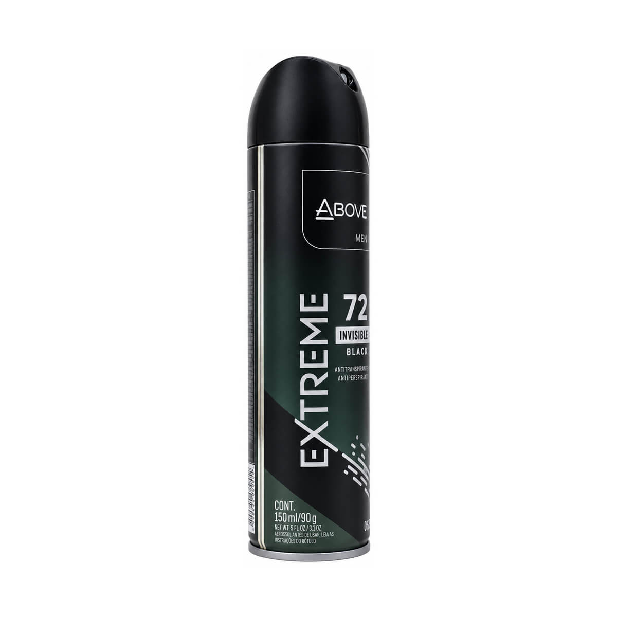Desodorante Above Men Extreme Black 150ml Aerossol 72h — ABOVE