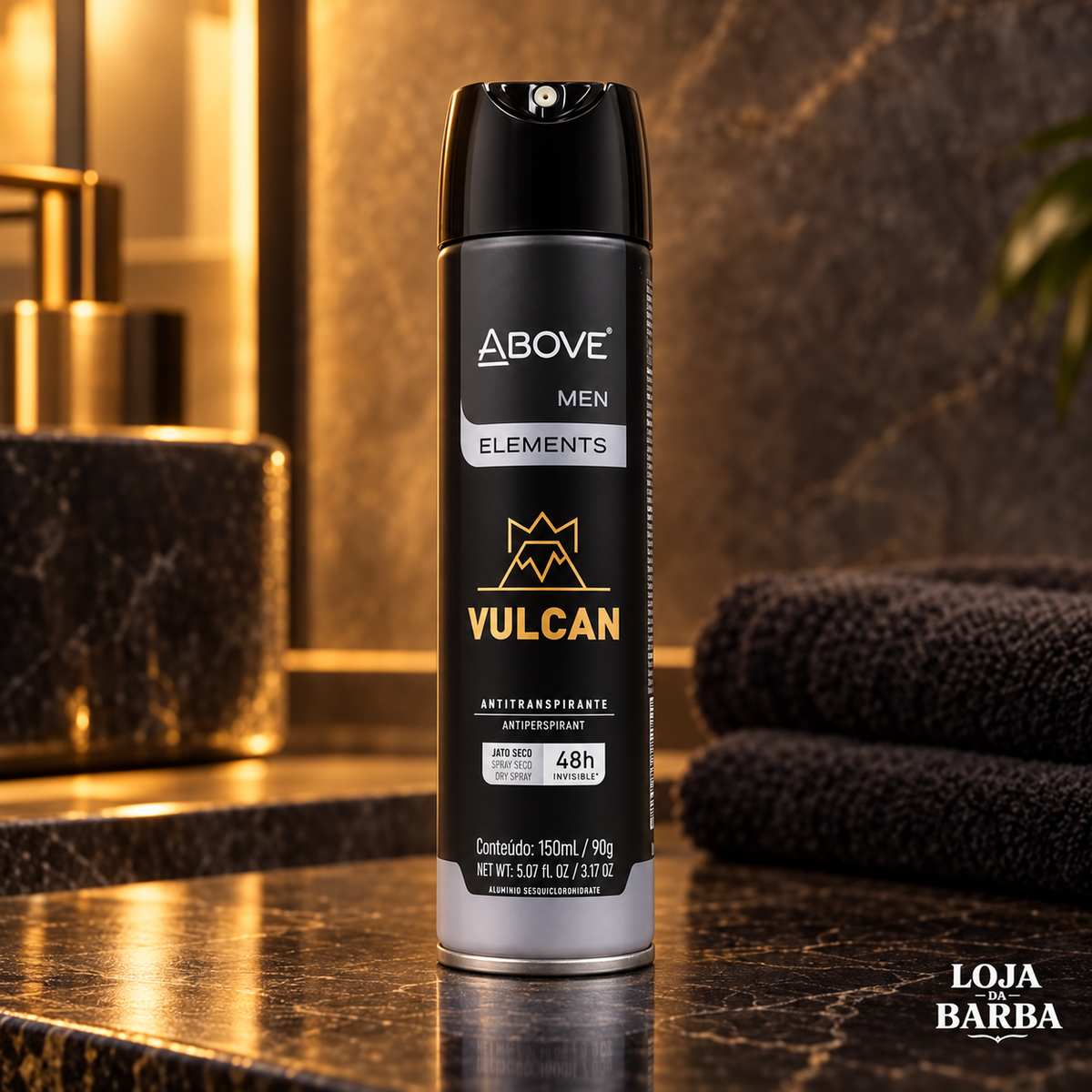 Kit 3 Desodorantes Above Men Elements Vulcan 150ml 48h — ABOVE