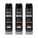 Kit 3 Desodorantes Above Men Elements Vulcan 150ml 48h — ABOVE