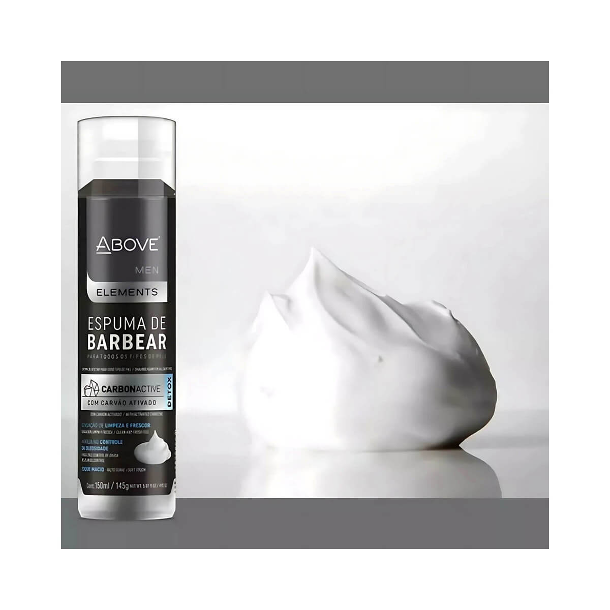 Espuma de Barbear Above Men Carvão Ativado 150ml — ABOVE