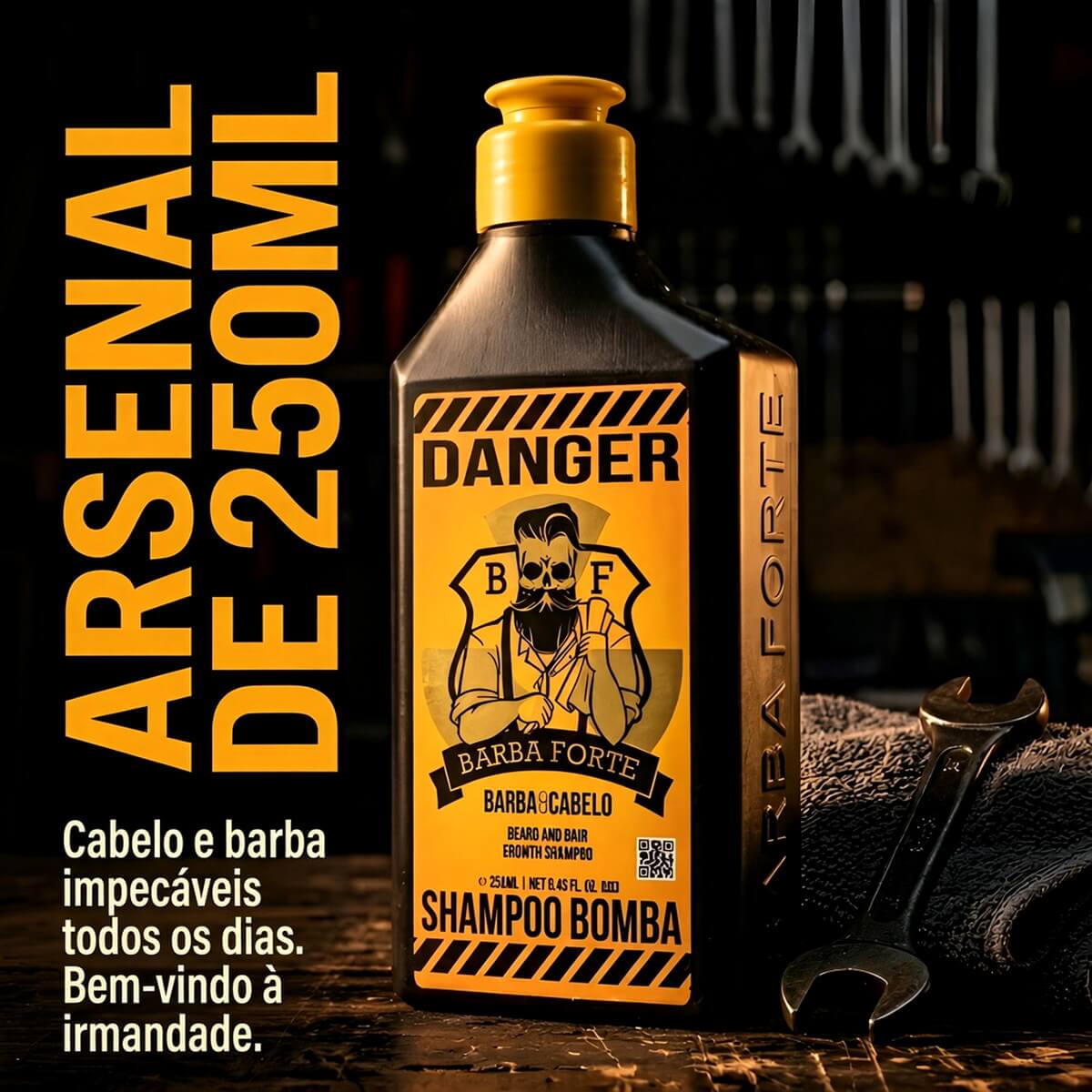 Kit para Barba Danger Barba Forte Shampoo Balm e Óleo — BARBA FORTE