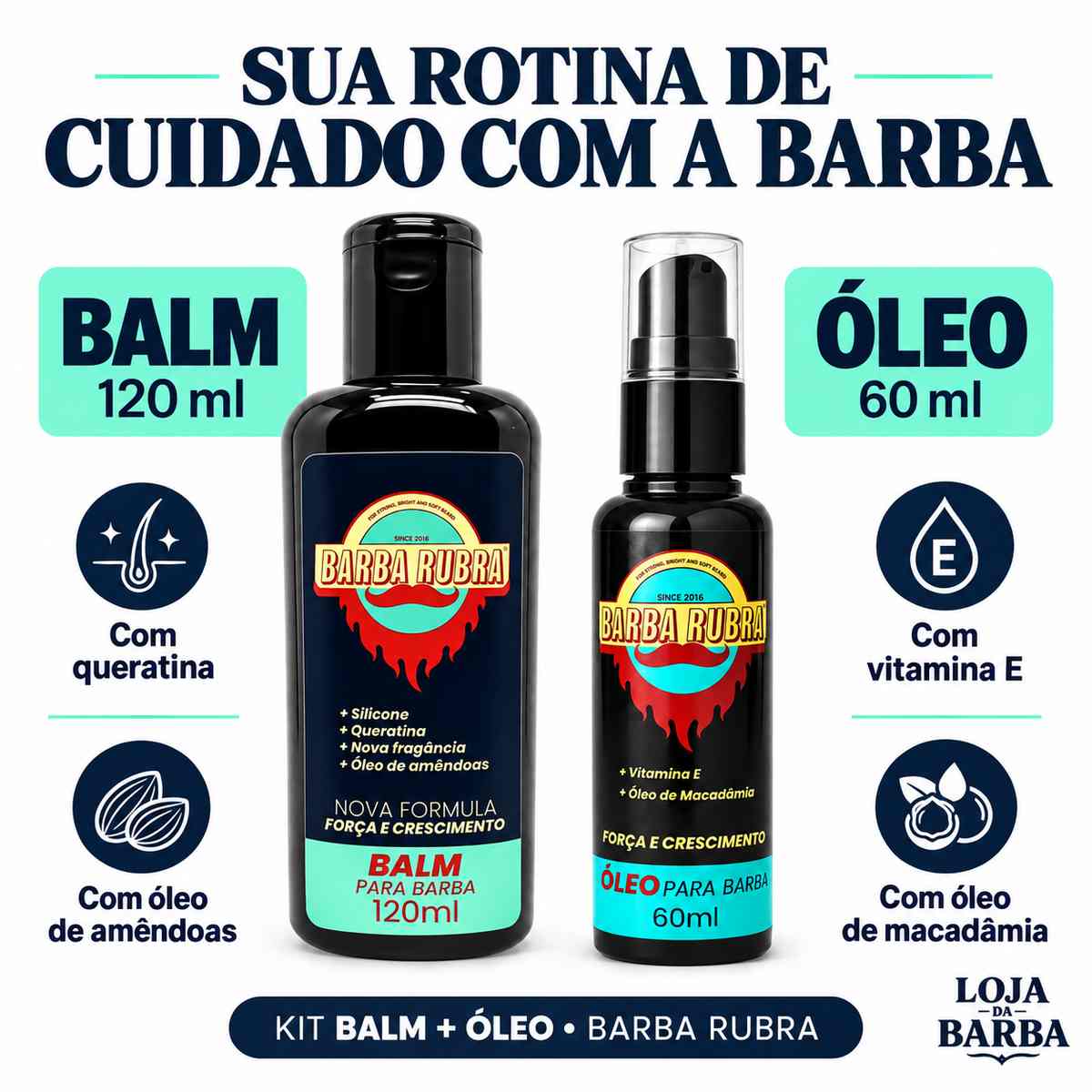 Kit para Barba Balm + Óleo - Barba Rubra — BARBA RUBRA
