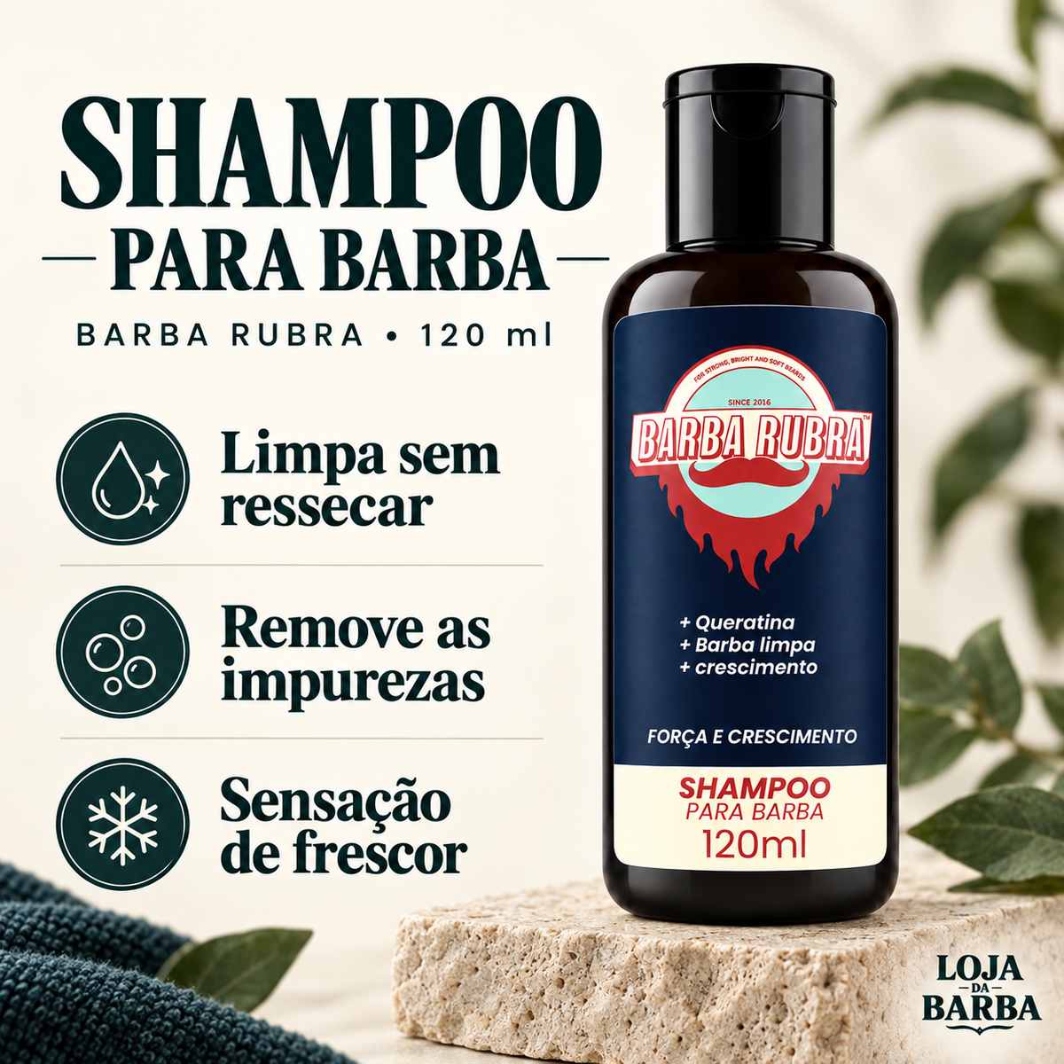Kit para Barba Shampoo + Balm - Barba Rubra 120ml — BARBA RUBRA
