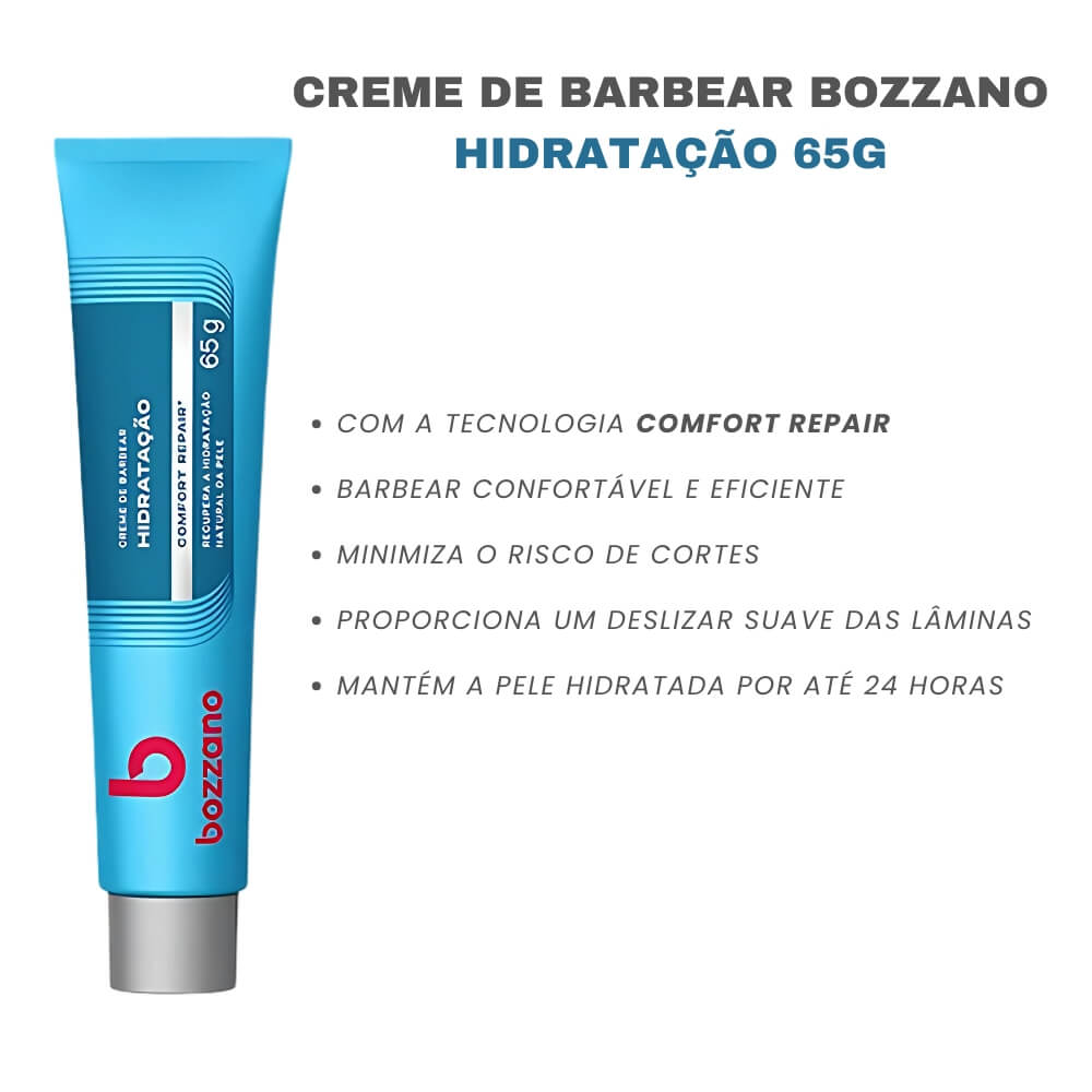 Kit 6 Cremes de Barbear Bozzano Hidratação — BOZZANO