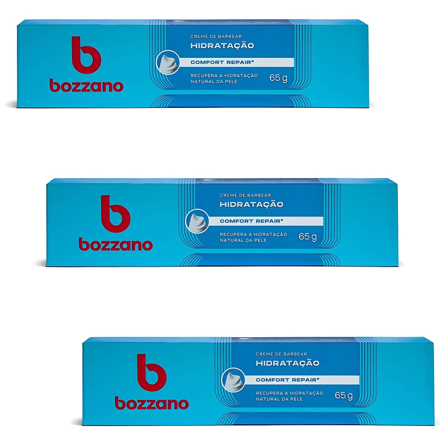 Kit 3 Creme de Barbear Bozzano Hidratação 65g — BOZZANO