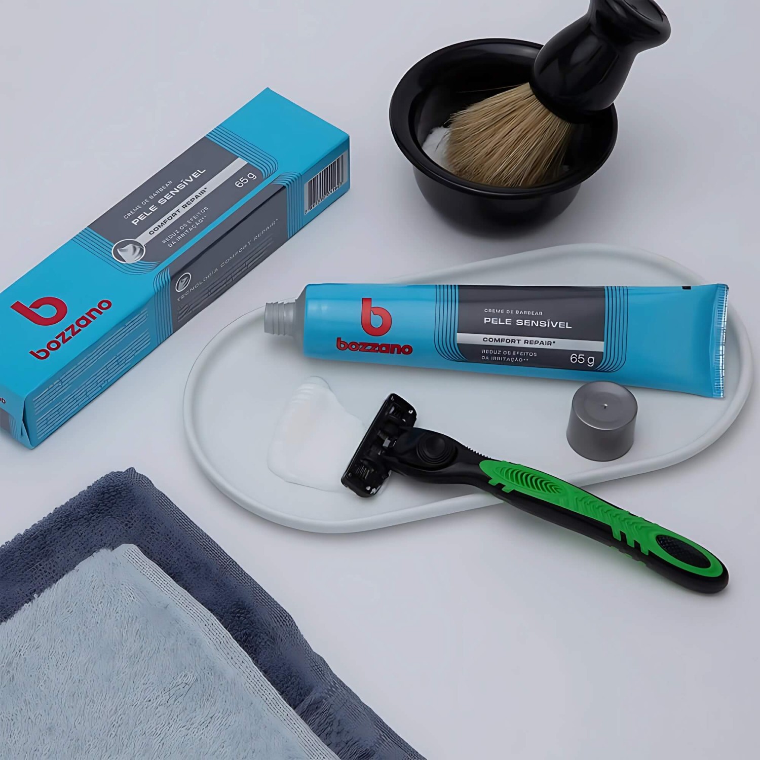 Kit 12 Cremes de Barbear Bozzano Pele Sensível — BOZZANO