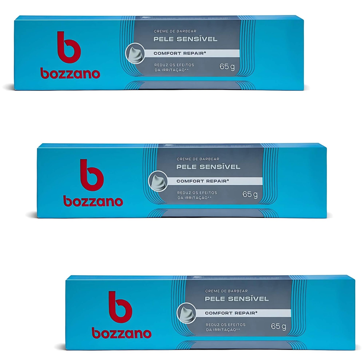 Kit 3 Creme de Barbear Bozzano Pele Sensível — BOZZANO
