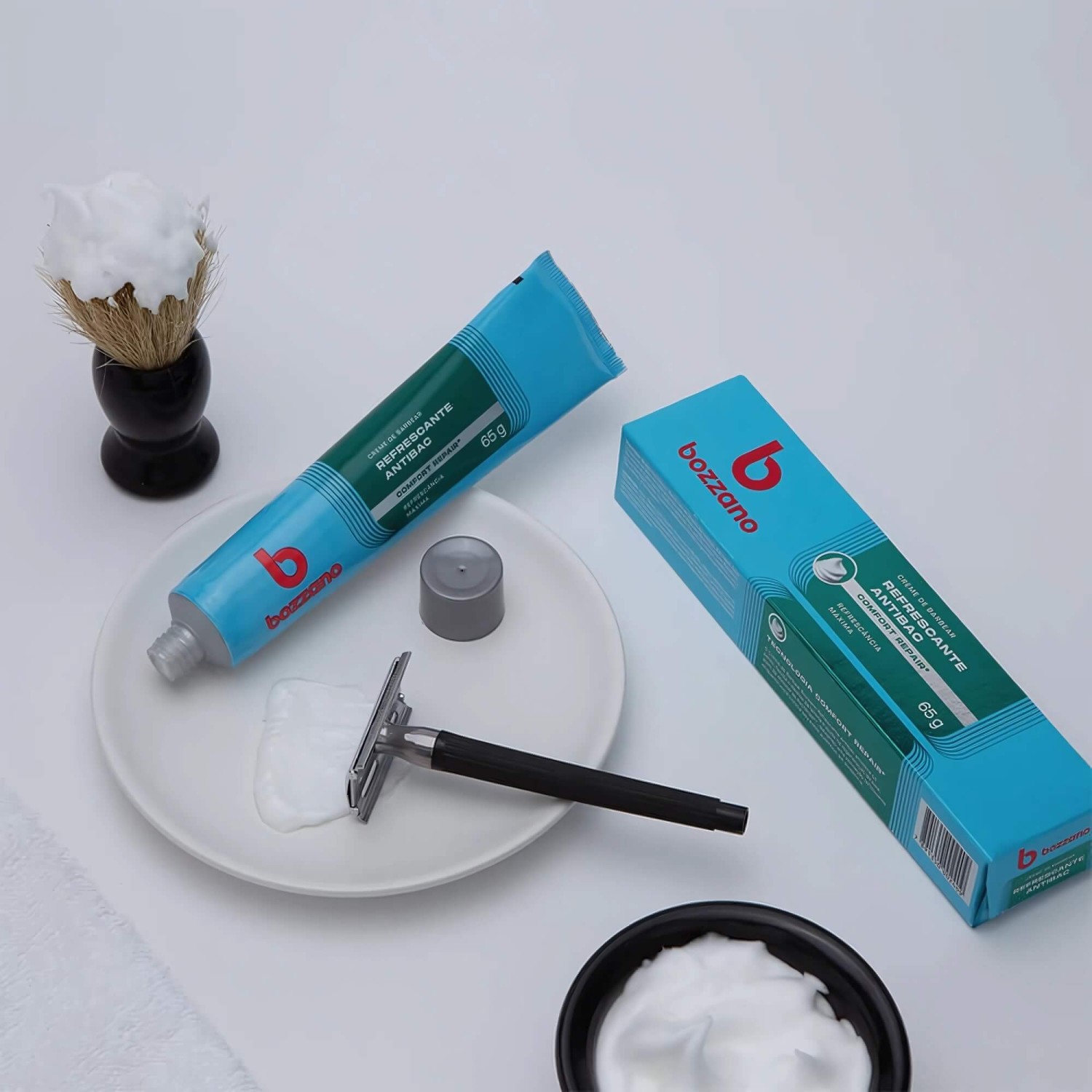 Kit 2 Creme de Barbear e Loção Pós Barba Bozzano Antibac — BOZZANO