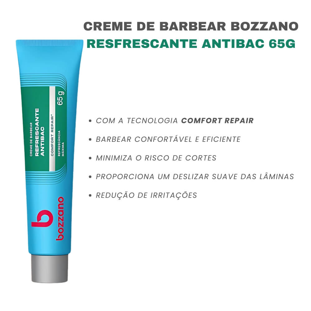 Kit 2 Creme de Barbear e Loção Pós Barba Bozzano Antibac — BOZZANO