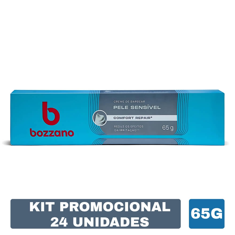 Kit 24 Creme de Barbear Bozzano Pele Sensível 65g Atacado — BOZZANO