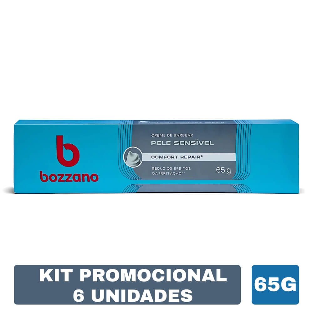 Kit 6 Cremes de Barbear Bozzano Pele Sensível — BOZZANO