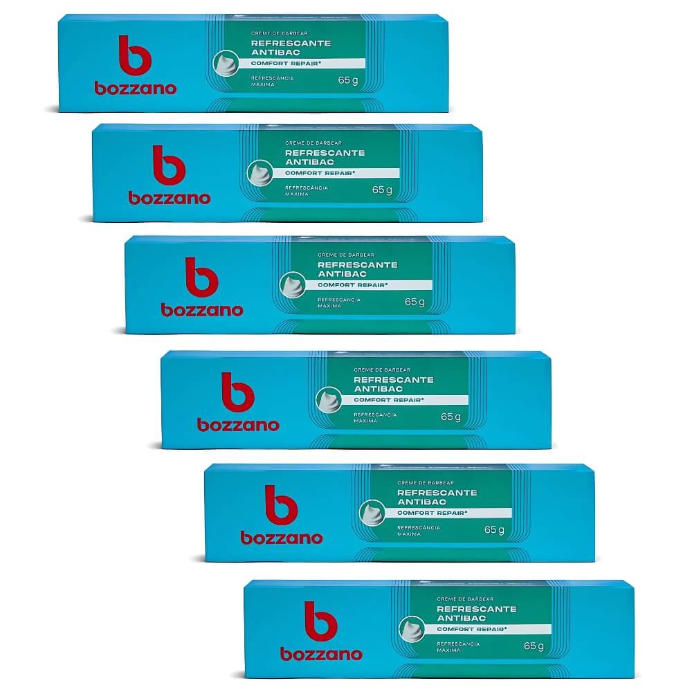 Kit 6 Cremes de Barbear Bozzano Refrescante — BOZZANO