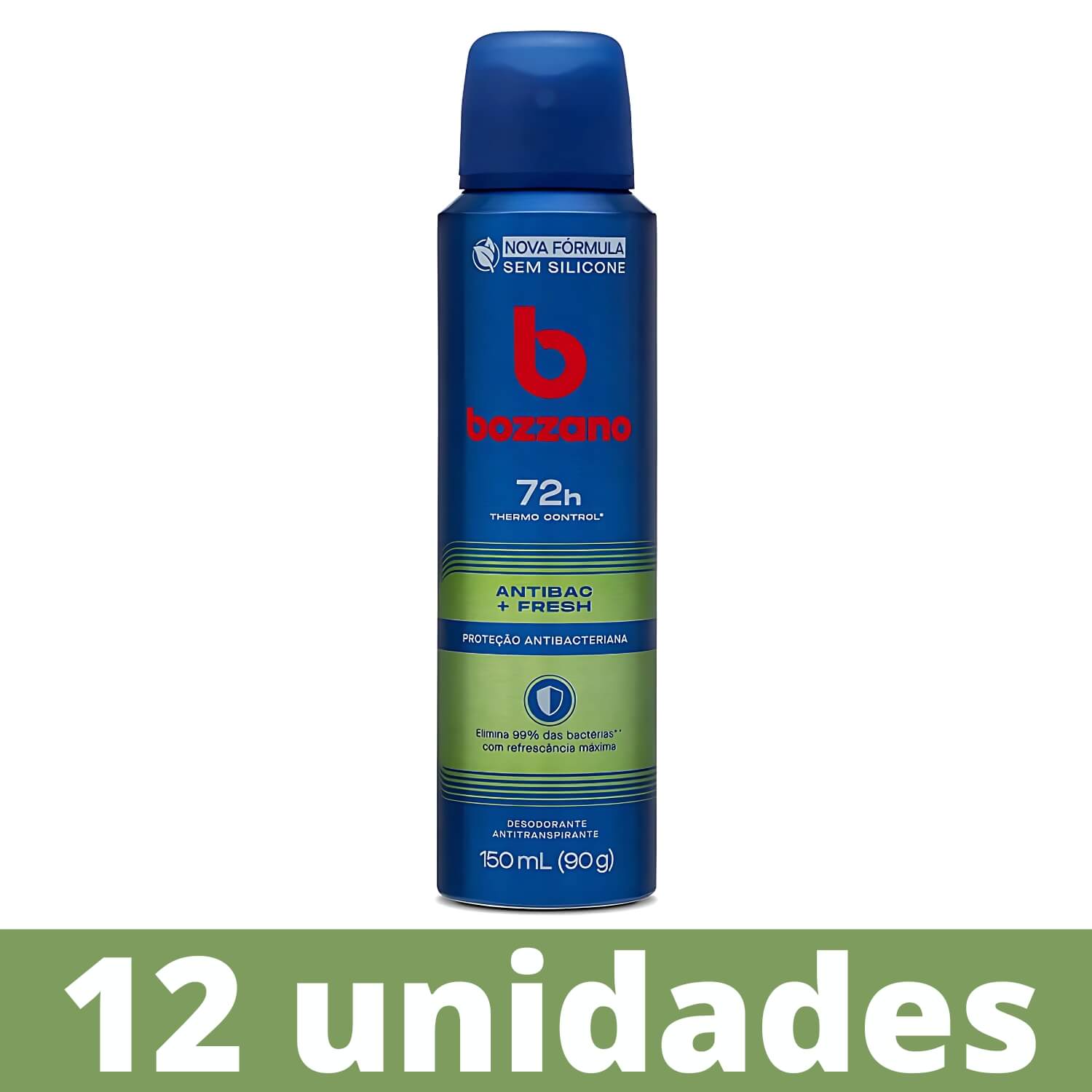 Kit 12 Desodorantes Bozzano Antibac Fresh — BOZZANO