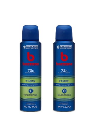 Kit 2 Desodorante Antitranspirante Bozzano Antibac Fresh — BOZZANO