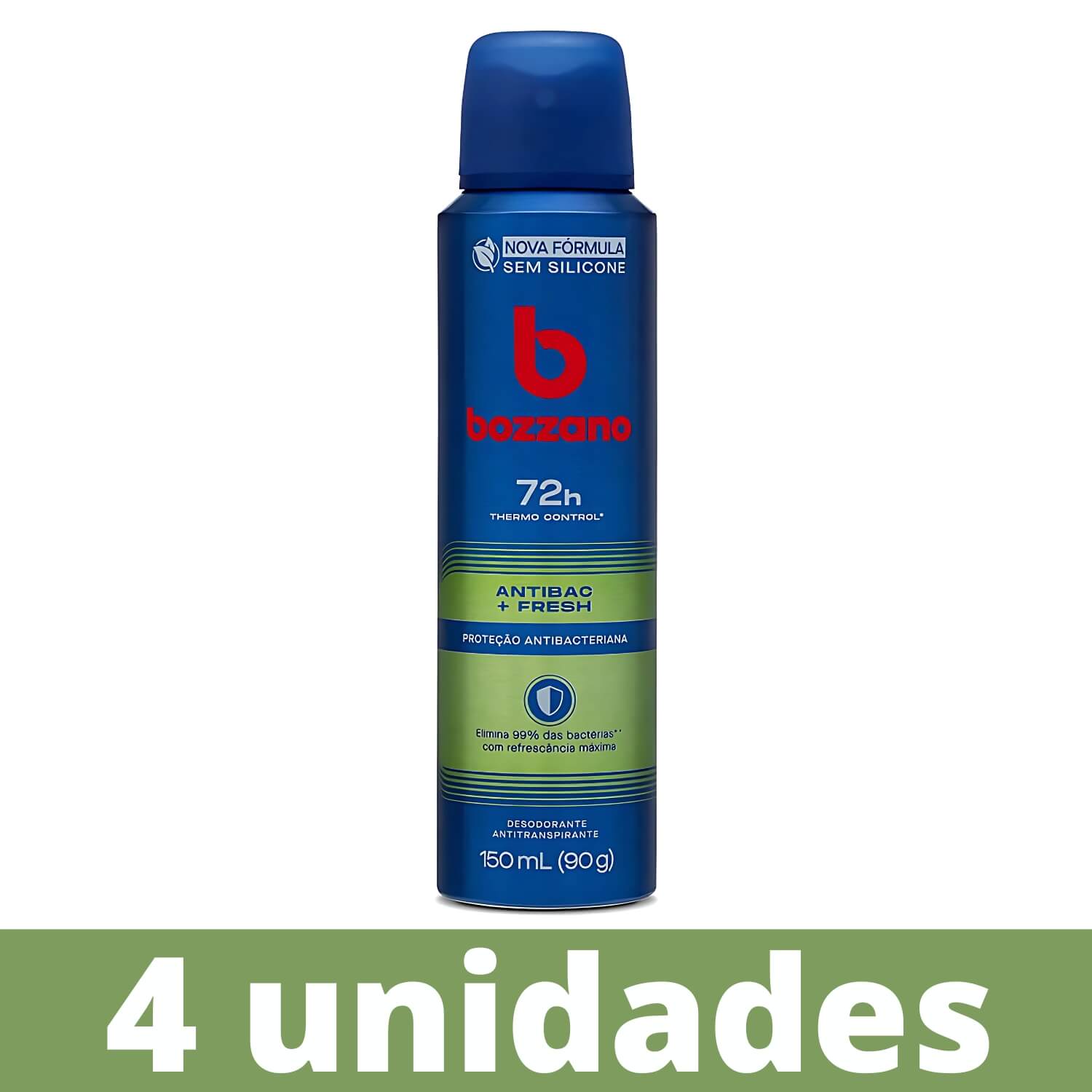 Kit 4 Desodorante Antitranspirante Bozzano Antibac Fresh — BOZZANO