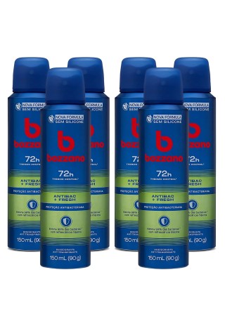Kit 6 Desodorantes Bozzano Antibac Fresh — BOZZANO