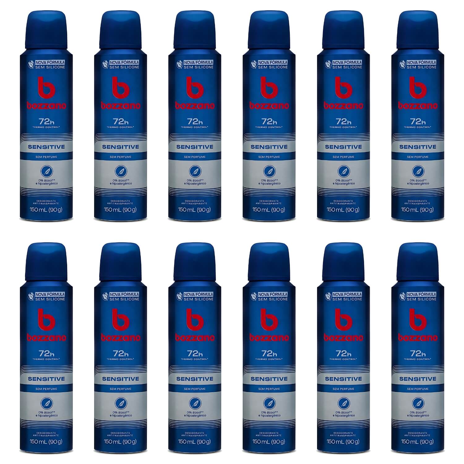 Kit 12 Desodorantes Bozzano Sensitive — BOZZANO