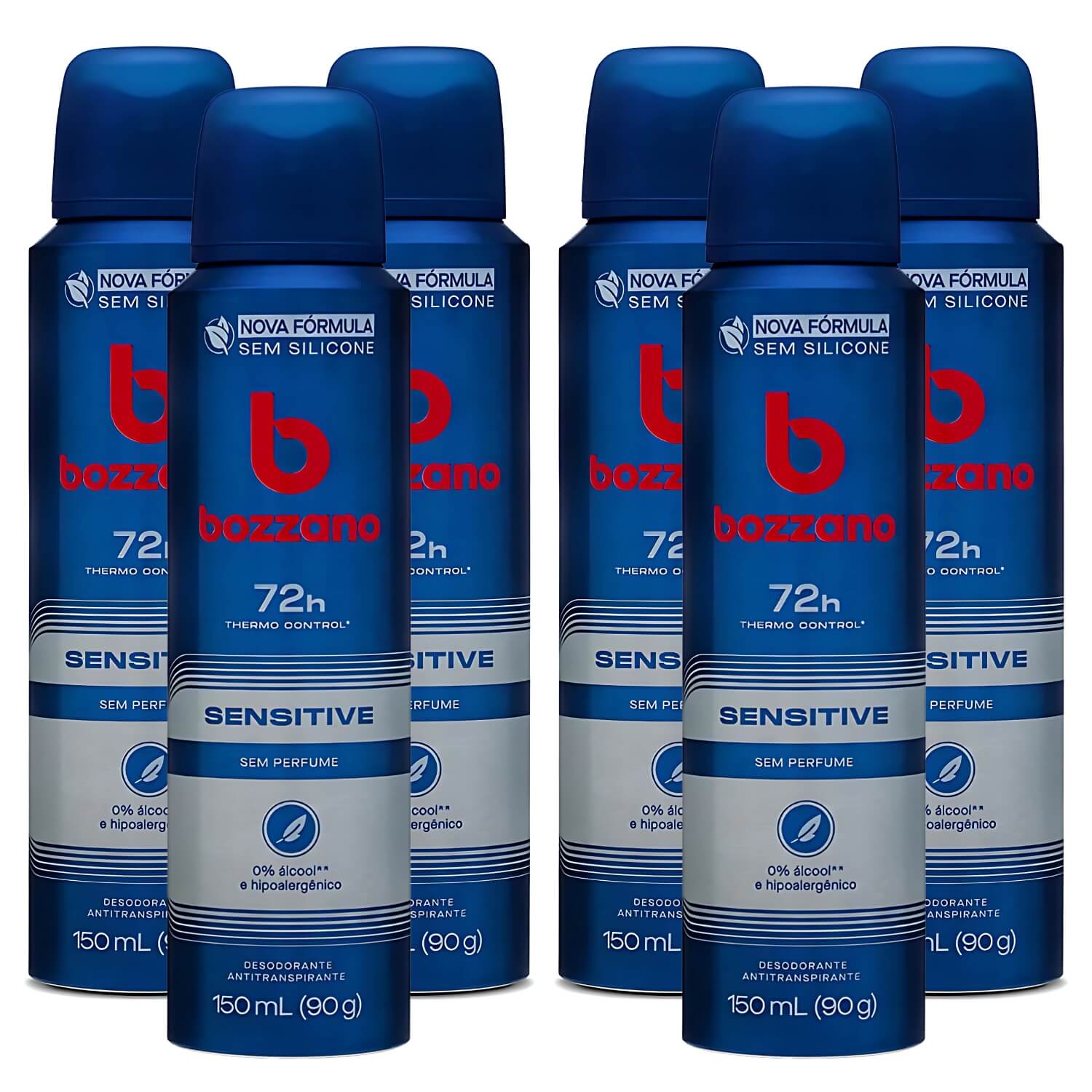Kit 6 Desodorantes Bozzano Sensitive — BOZZANO