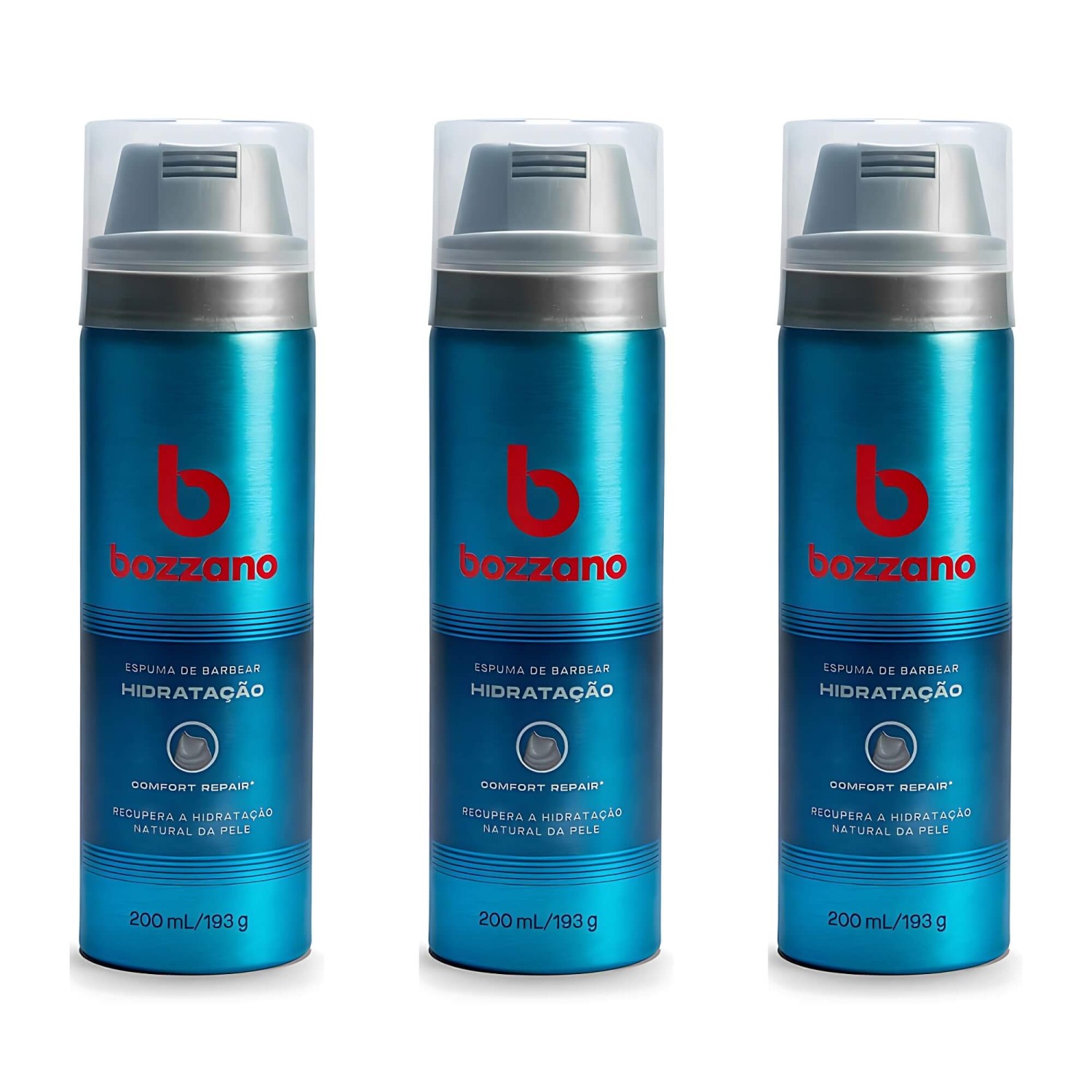 Kit 3 Espumas de Barbear Bozzano Hidratação — BOZZANO