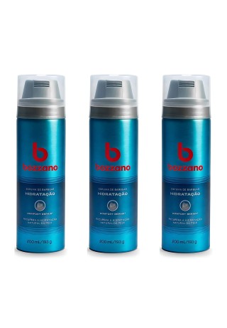 Kit 3 Espumas de Barbear Bozzano Hidratação — BOZZANO