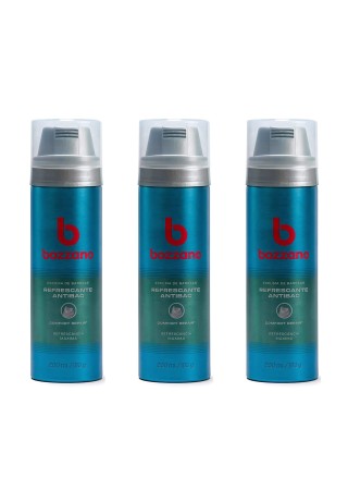 Kit 3 Espumas de Barbear Bozzano Refrescante — BOZZANO