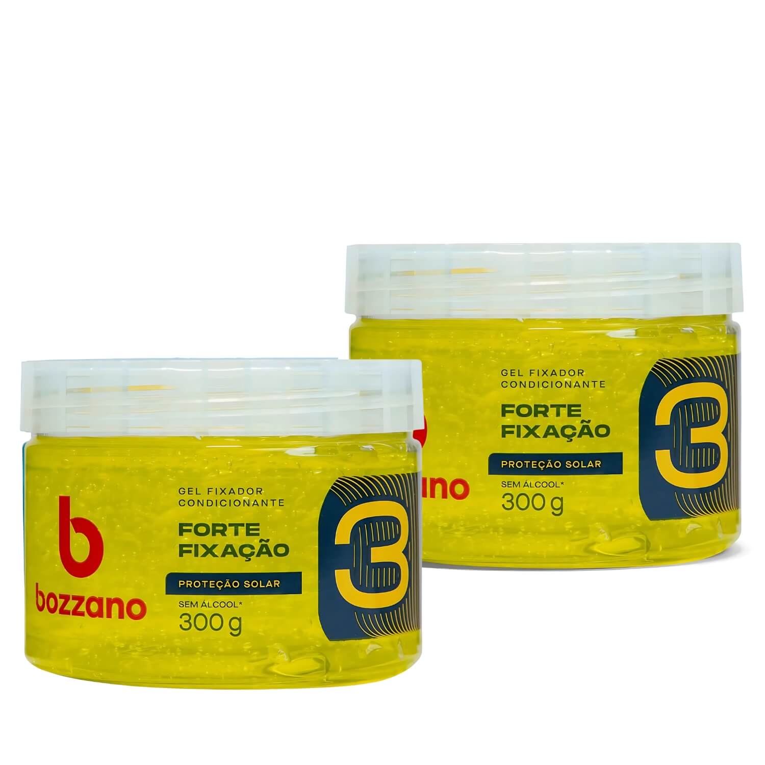 Kit 2 Gel Fixador para Cabelo Bozzano Fator 3 Proteção Solar — BOZZANO
