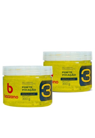 Kit 2 Gel Fixador para Cabelo Bozzano Fator 3 Proteção Solar — BOZZANO
