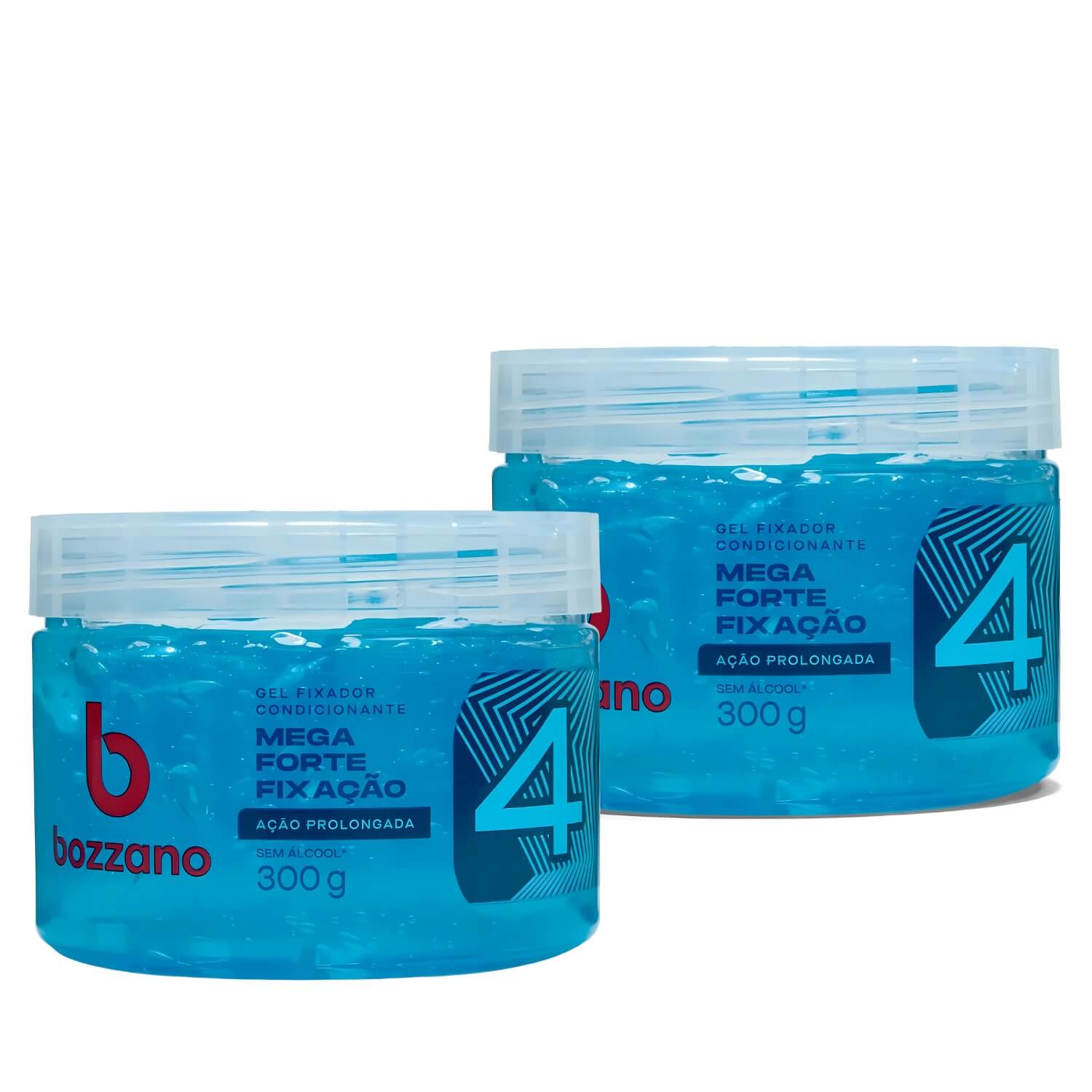 Kit 2 Géis Fixadores Bozzano Fator 4 Mega Forte — BOZZANO