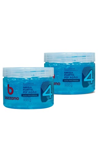 Kit 2 Géis Fixadores Bozzano Fator 4 Mega Forte — BOZZANO