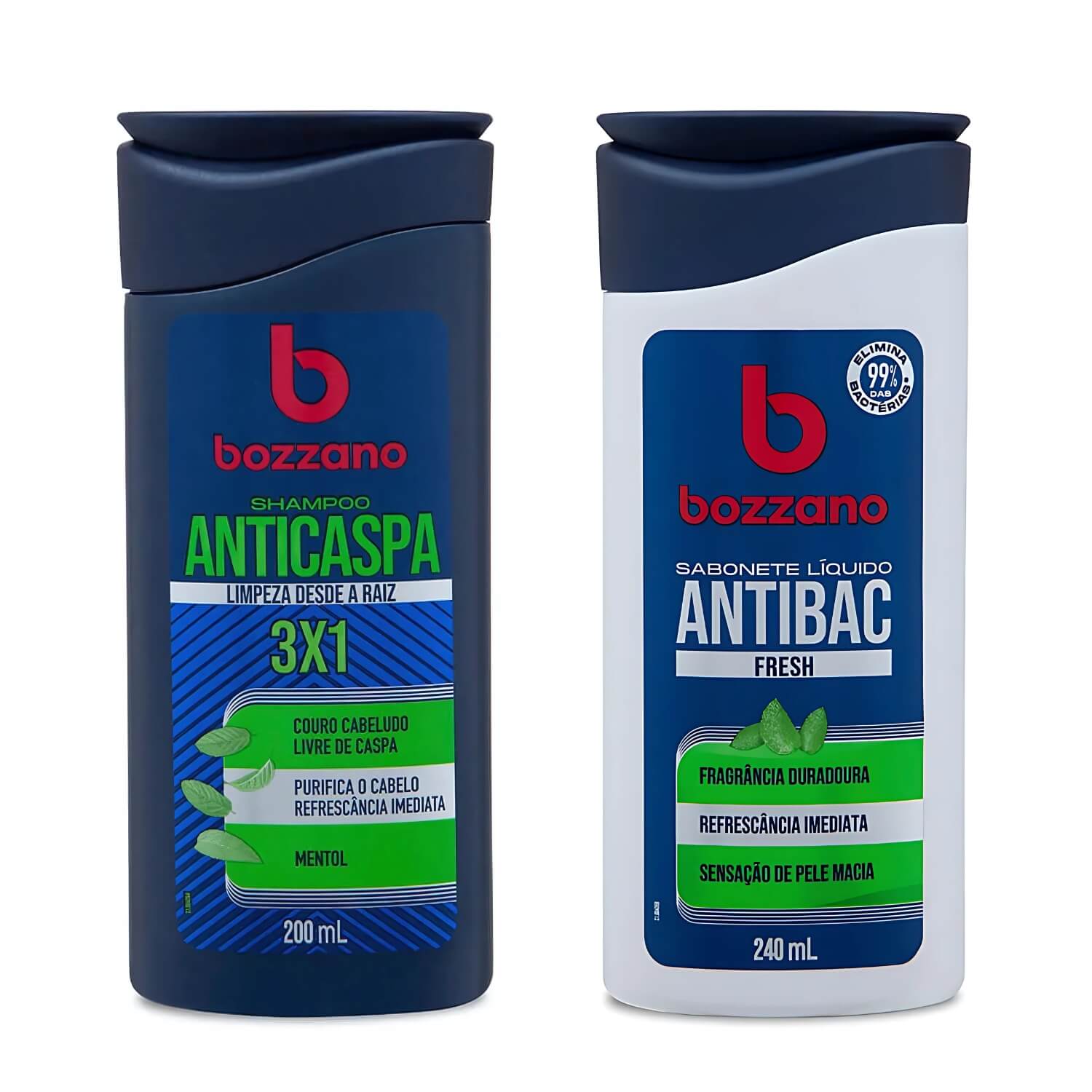 Kit Bozzano | Shampoo Anticaspa e Sabonete Líquido Fresh — BOZZANO