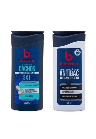 Kit Bozzano Shampoo Cachos + Sabonete Líquido Carvão Ativado — BOZZANO
