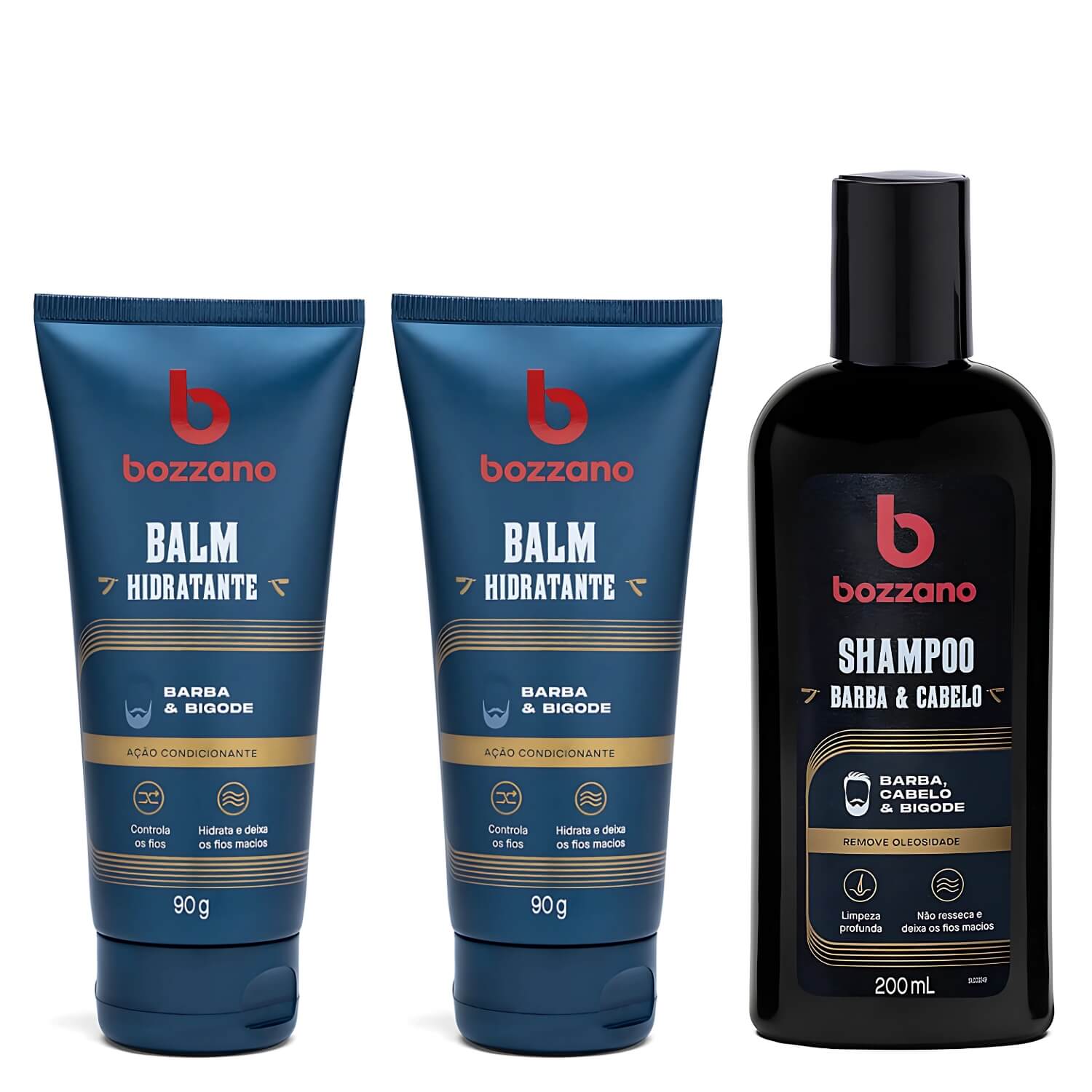 Kit Shampoo e 2 Balms de Barba Bozzano — BOZZANO