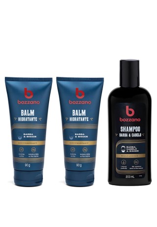Kit Shampoo e 2 Balms de Barba Bozzano — BOZZANO