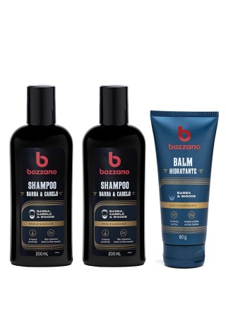 Kit 2 Shampoos e Balm de Barba Bozzano — BOZZANO