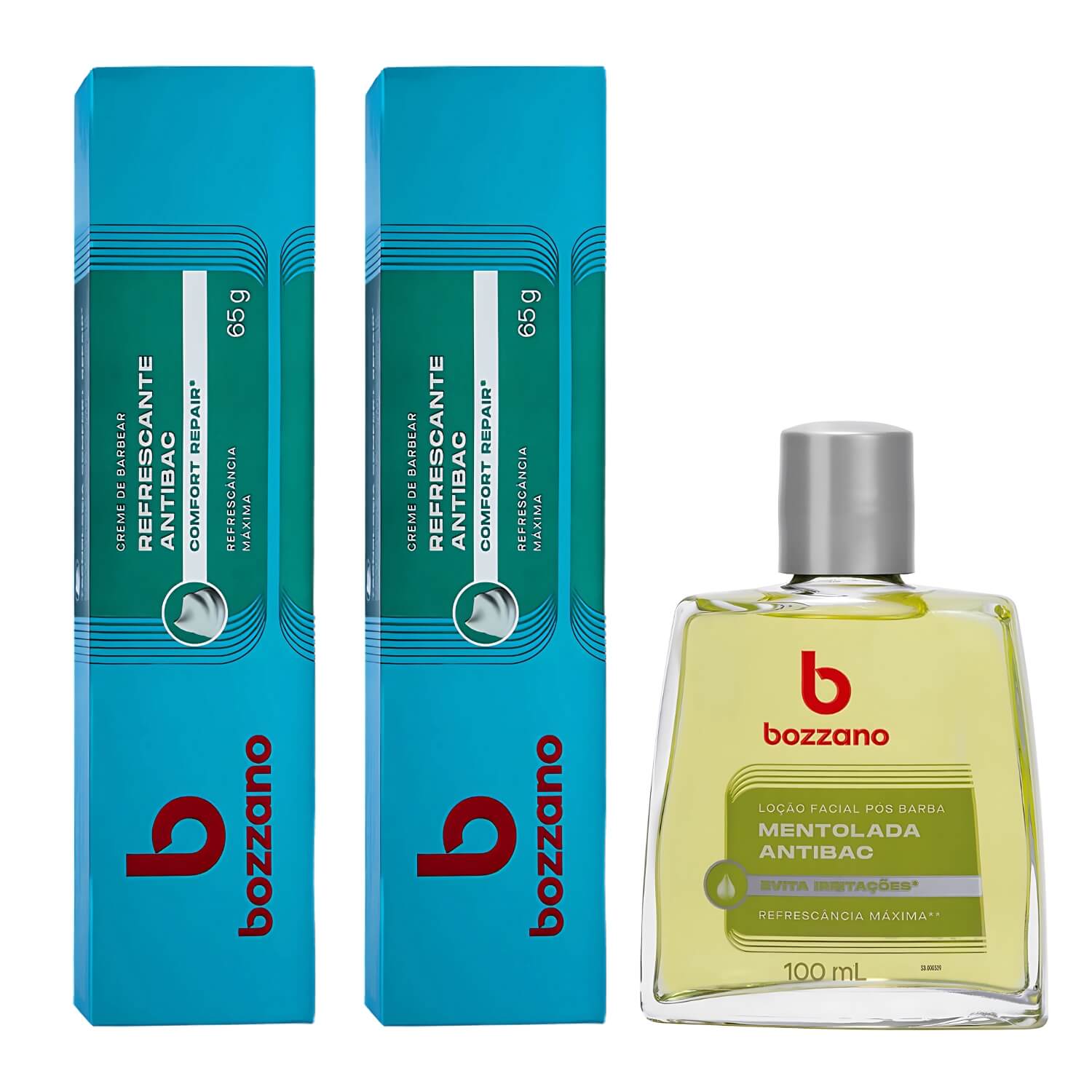 Kit 2 Creme de Barbear e Loção Pós Barba Bozzano Antibac — BOZZANO