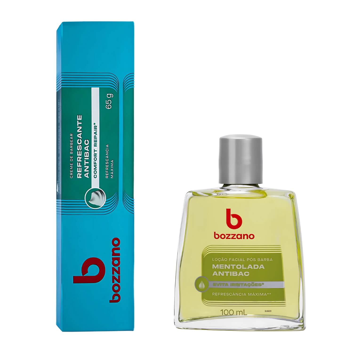 Kit para Barbear - Creme e Loção Pós Barba Bozzano Mentolada Antibac — BOZZANO