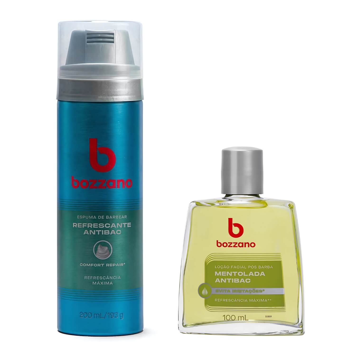Kit para Barbear Espuma e Loção Pós Barba Bozzano Antibac — BOZZANO