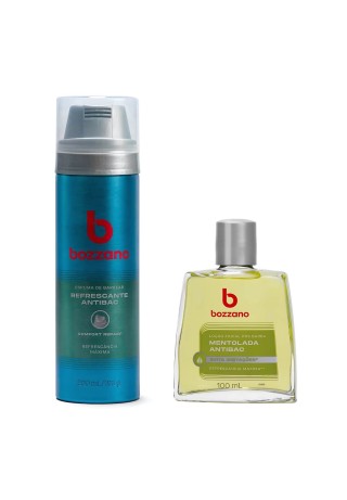 Kit para Barbear Espuma e Loção Pós Barba Bozzano Antibac — BOZZANO