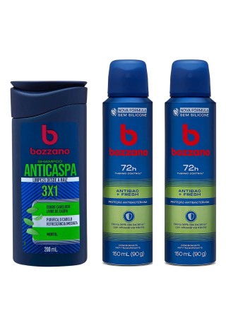 Kit Bozzano - Shampoo Anticaspa e 2 Desodorantes — BOZZANO