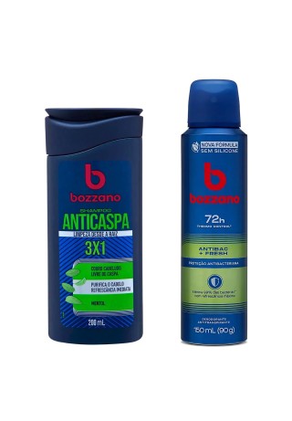 Kit Bozzano Shampoo Anticaspa + Desodorante Antibac Fresh 72h — BOZZANO