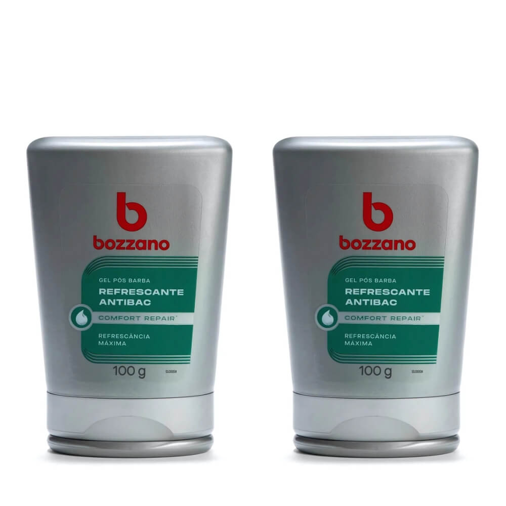 Kit 2 Gel Pós Barba Bozzano Refrescante Antibac 100g — BOZZANO