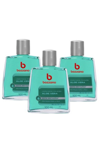 Kit 3 Loção Pós Barba Bozzano Aloe Vera 100ml — BOZZANO
