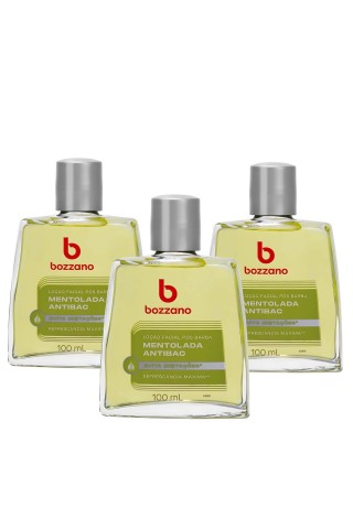 Kit 3 Loção Pós Barba Bozzano Mentolada Antibac — BOZZANO
