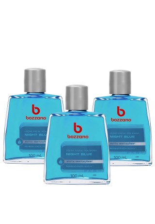 Kit 3 Loções Pós-Barba Bozzano Night Blue — BOZZANO