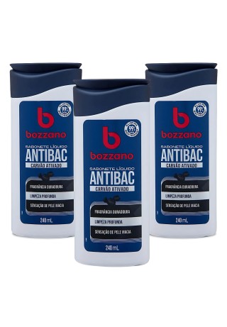 Kit 3 Sabonete Líquido Bozzano Antibacteriano Carvão Ativado — BOZZANO