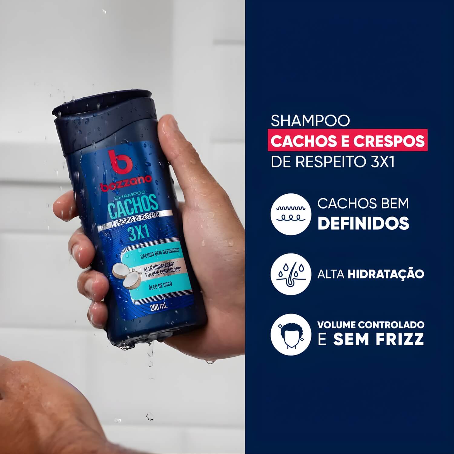 Shampoo Cachos e Crespos 3x1 Bozzano 200ml — BOZZANO