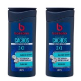 Kit 2 Shampoos Bozzano 3 em 1 Cachos e Crespos — BOZZANO