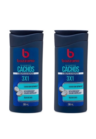 Kit 2 Shampoos Bozzano 3 em 1 Cachos e Crespos — BOZZANO