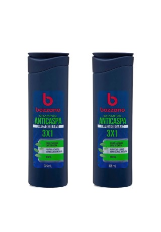 Kit 2 Shampoos Anticaspa Bozzano 3 em 1 — BOZZANO
