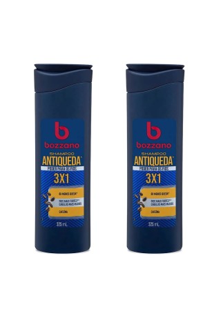 Kit 2 Shampoos Antiqueda Bozzano 3 em 1 — BOZZANO